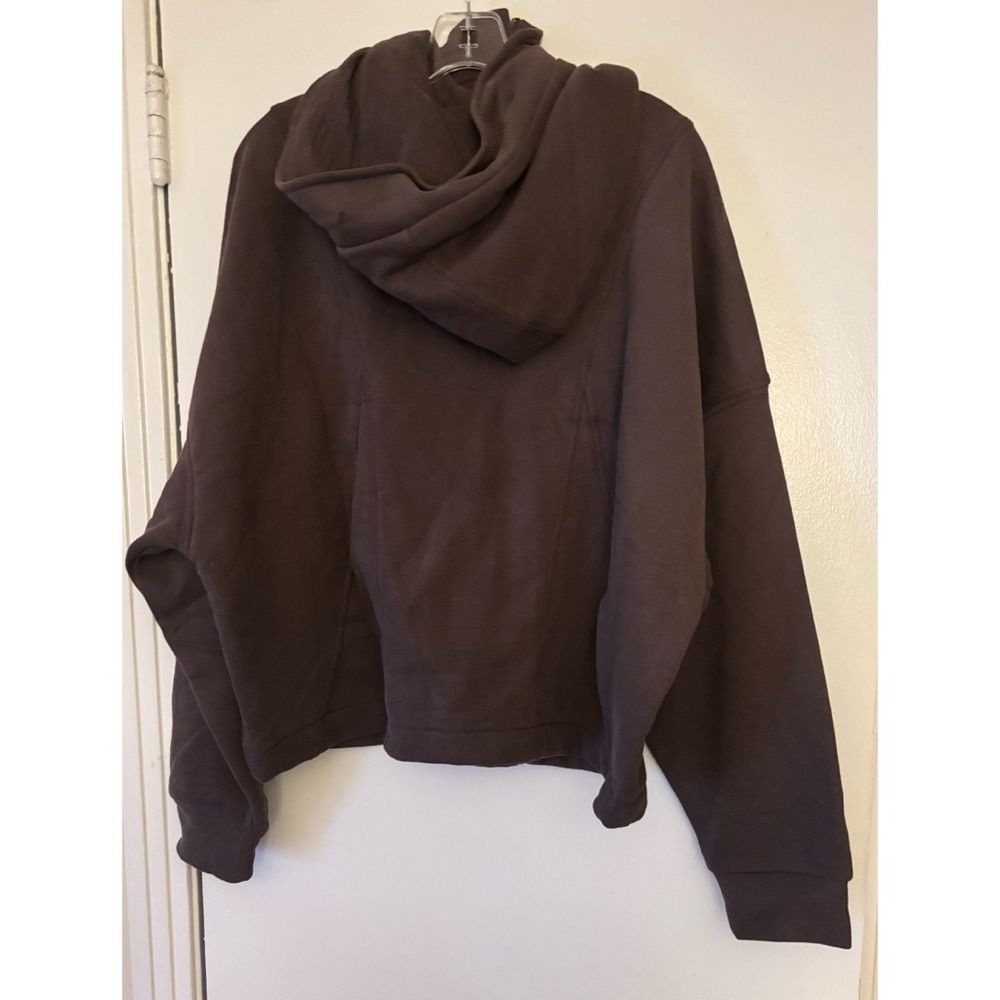SPANX BoostUp Cotton Fleece Full
Zip Hoodie in Dark Cacao Size 2X Tall ~ NWOT - Picture 6 of 11